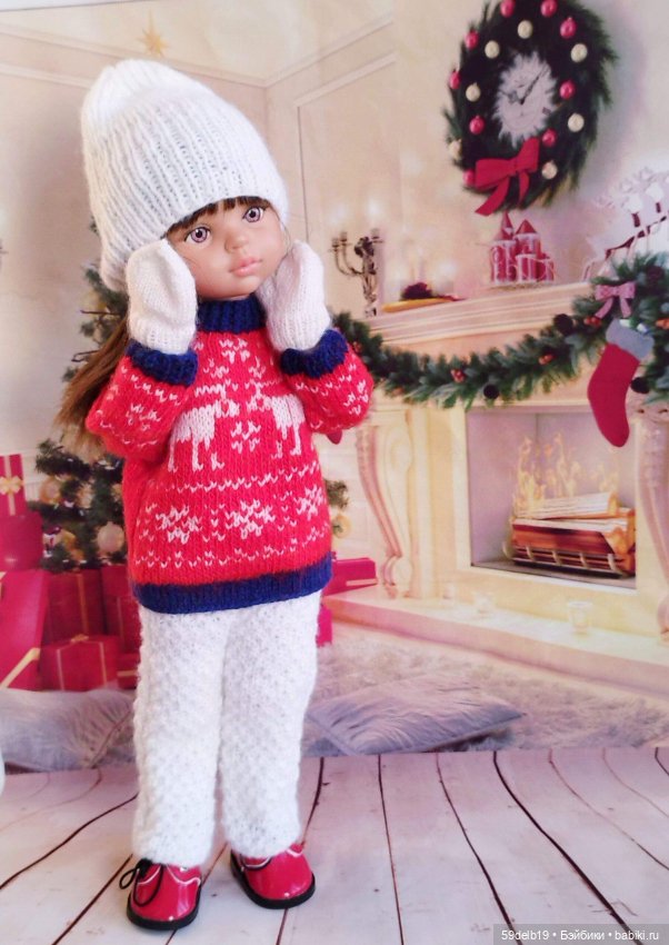 Шапочка и варежки для паолочки (фото 3)