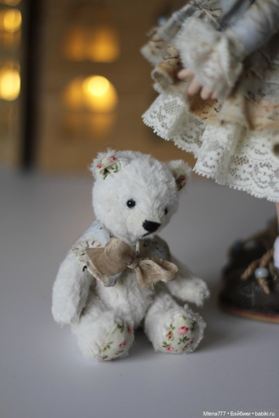 Барышня и мишка — Авторские текстильные куклы: Вальдорфские (фото 6)
