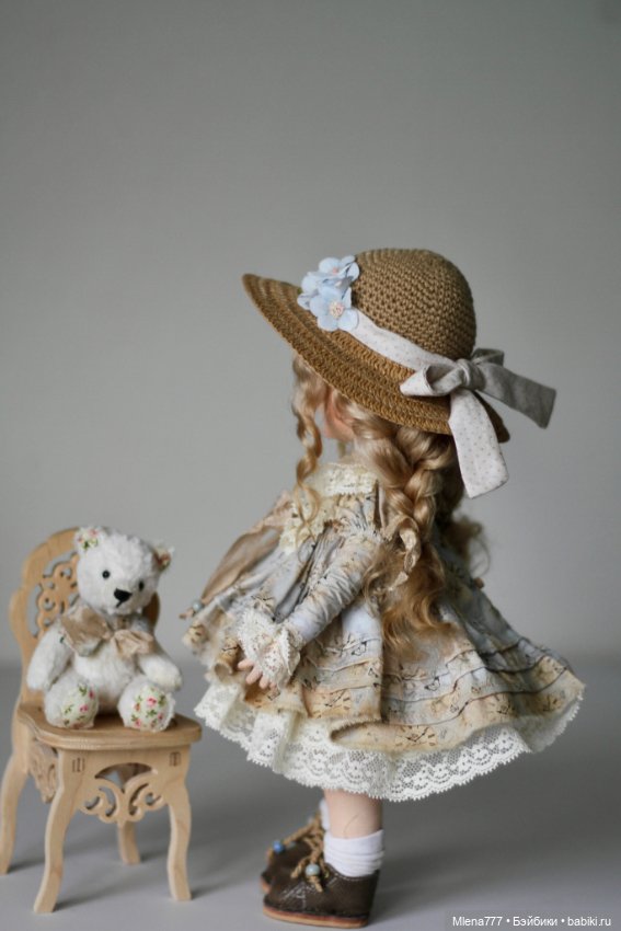 Барышня и мишка — Авторские текстильные куклы: Вальдорфские (фото 10)