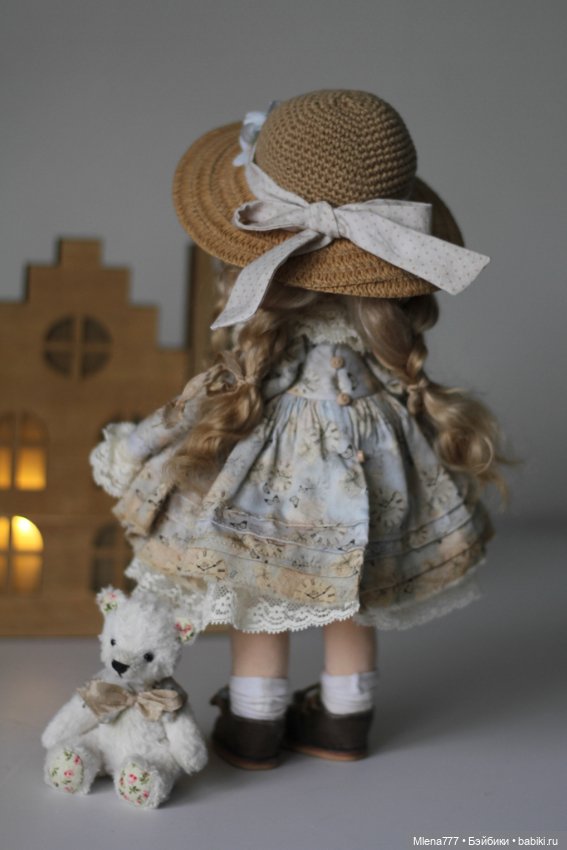 Барышня и мишка — Авторские текстильные куклы: Вальдорфские (фото 5)