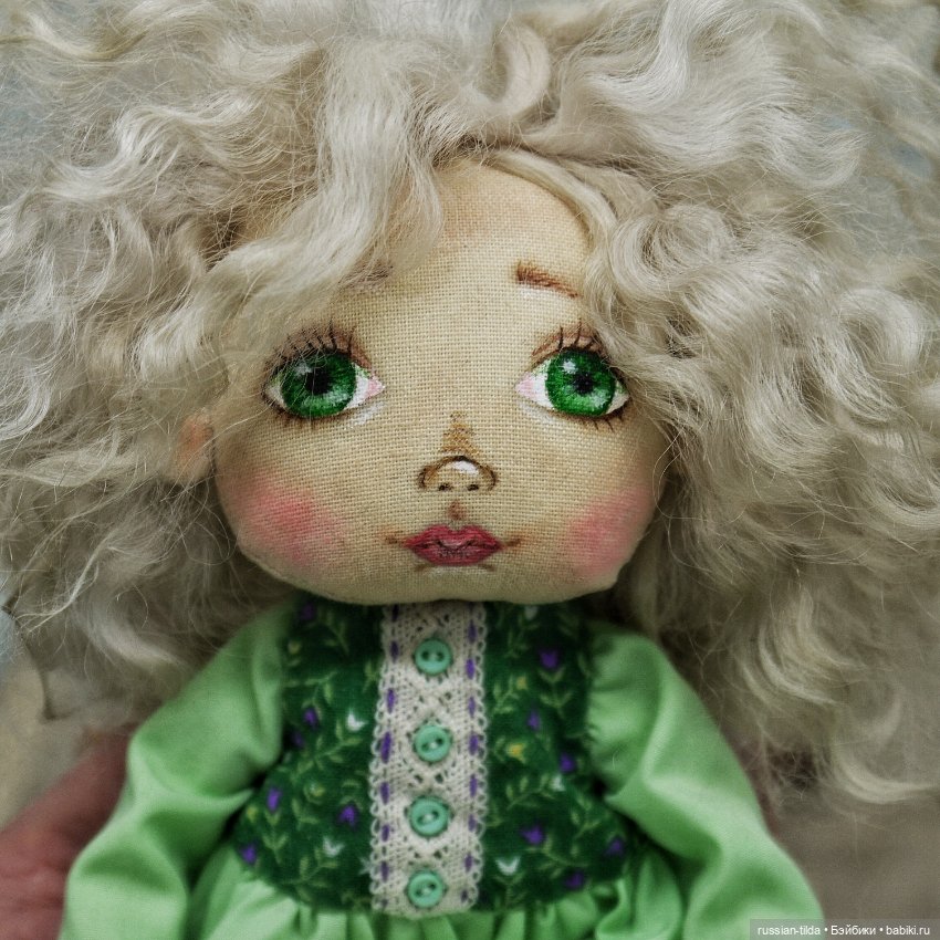 Текстильная куколка блондинка (фото 2)