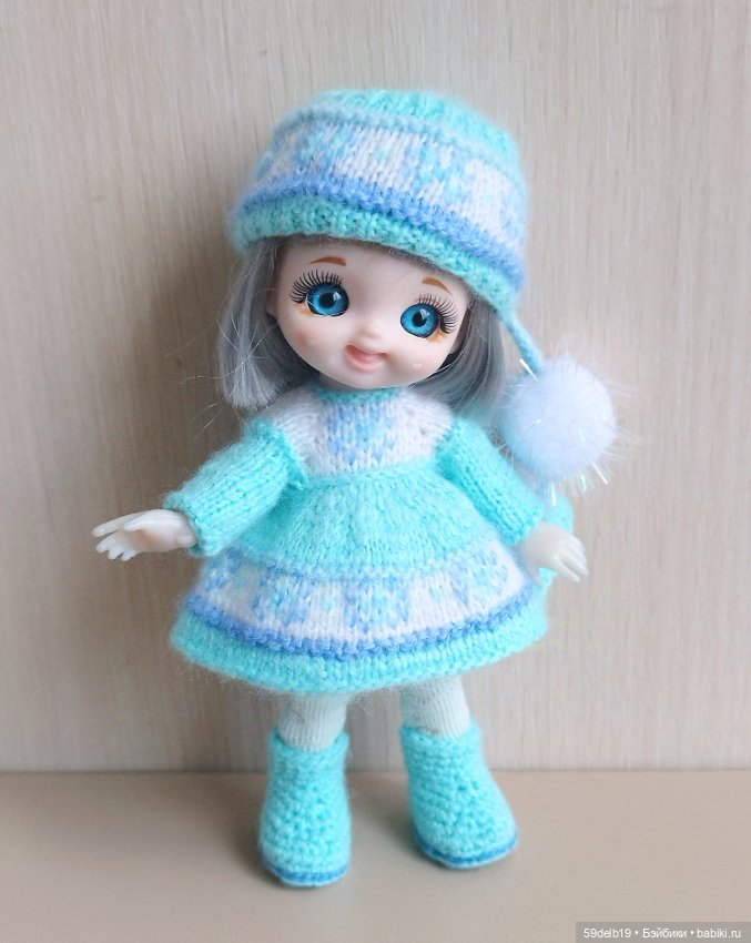 Новогодний костюм для баболечки 15 см "Снежинка" (фото 4)