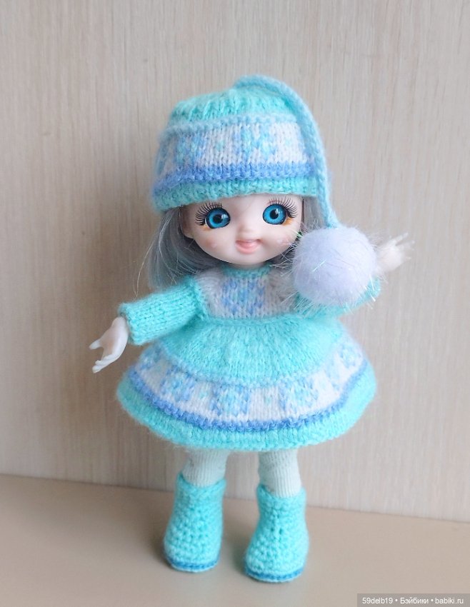 Новогодний костюм для баболечки 15 см "Снежинка" (фото 5)