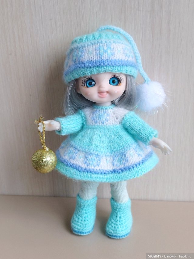 Новогодний костюм для баболечки 15 см "Снежинка" (фото 7)