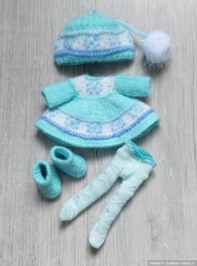 Новогодний костюм для баболечки 15 см "Снежинка"