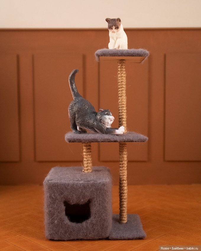 Коллекция ярких сервантов и кошачий домик (фото 9)