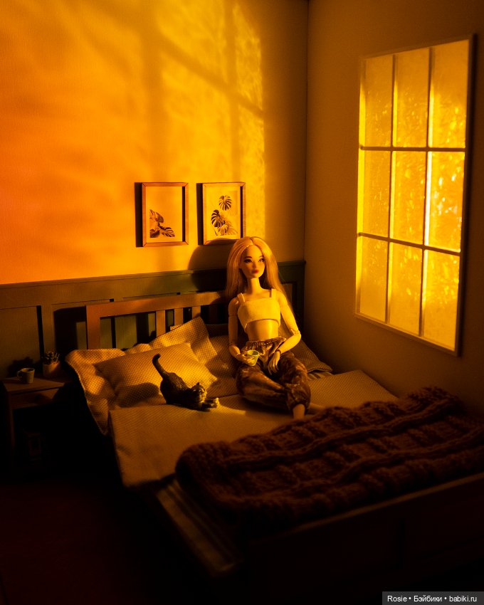 Румбокс "зимний закат" ❄ — Румбоксы и кукольные интерьеры: фото (фото 6)