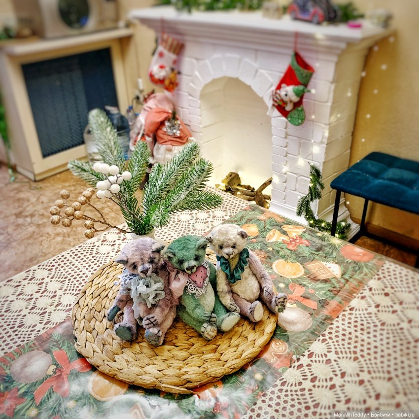 Три медведя под кустом😁 — Авторские мишки Тедди и друзья: фото (фото 2)