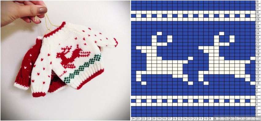 Свитера с оленями и 10 простых схем для рукоделия (фото 4)