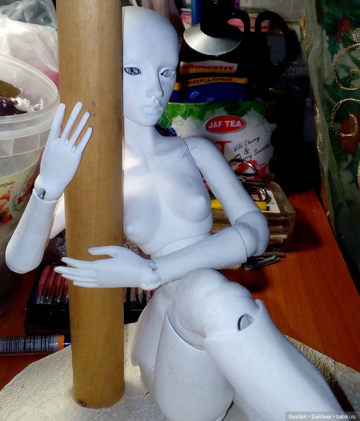 Куколка процесс 04 — Авторские шарнирные куклы своими руками: лепка (фото 10)