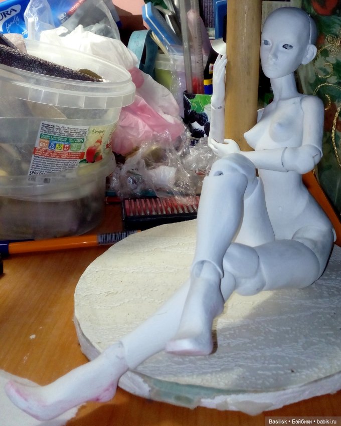 Куколка процесс 04 — Авторские шарнирные куклы своими руками: лепка