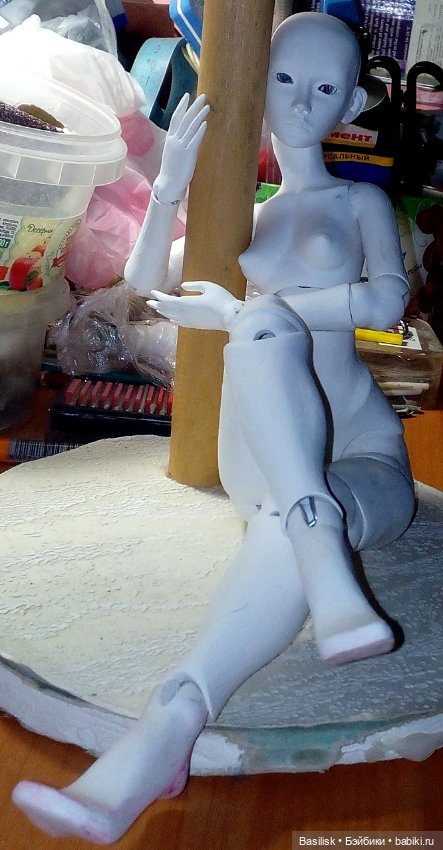 Куколка процесс 04 — Авторские шарнирные куклы своими руками: лепка (фото 9)