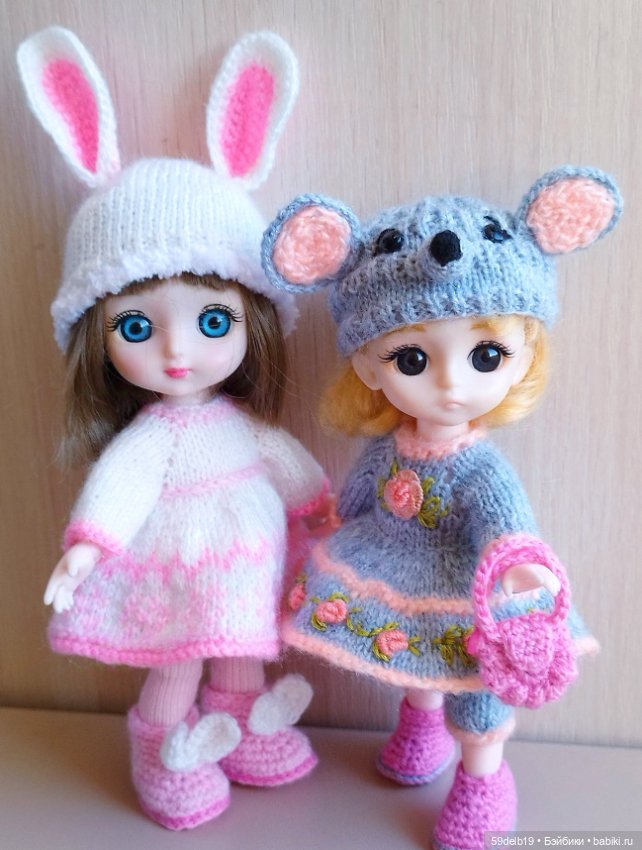 Новогодний костюм для бабольки 15 см "Мышка-Малышка"🐭