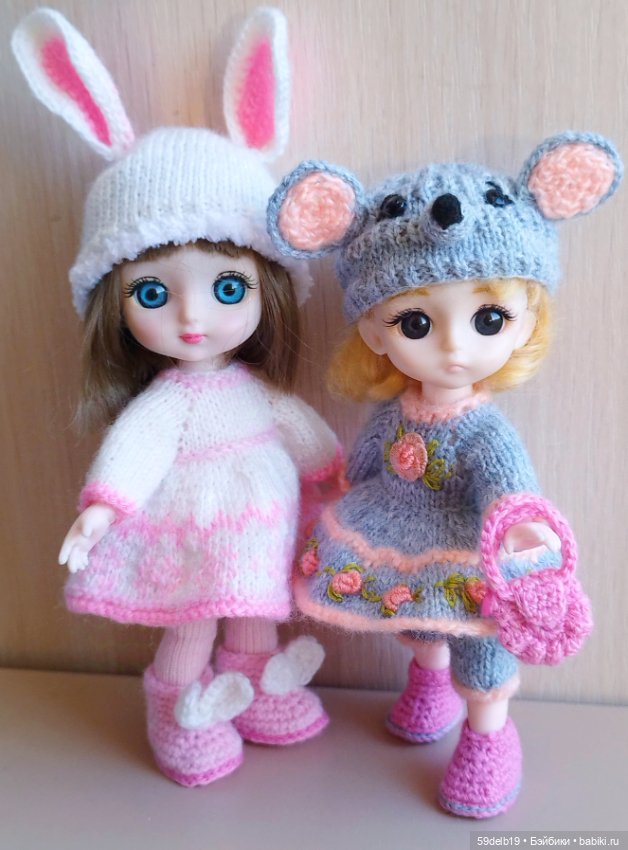 Новогодний костюм для бабольки 15 см "Мышка-Малышка"🐭