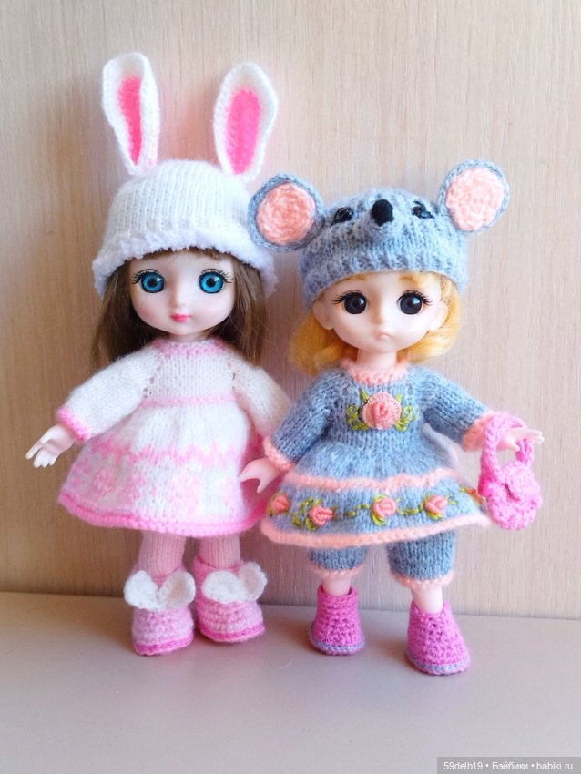 Новогодний костюм для бабольки 15 см "Мышка-Малышка"🐭