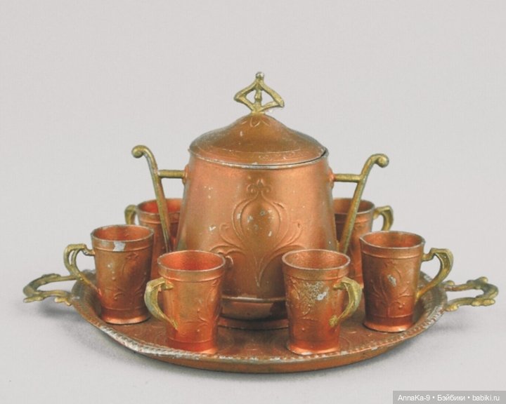 Антикварная миниатюра, куханная утварь