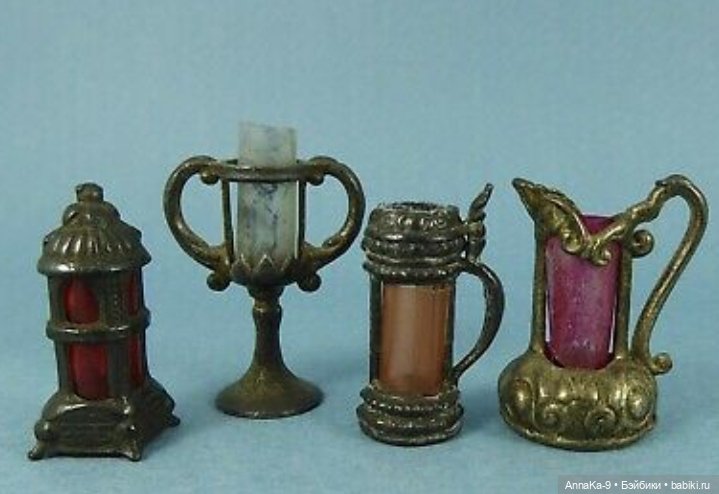 Антикварная миниатюра, куханная утварь