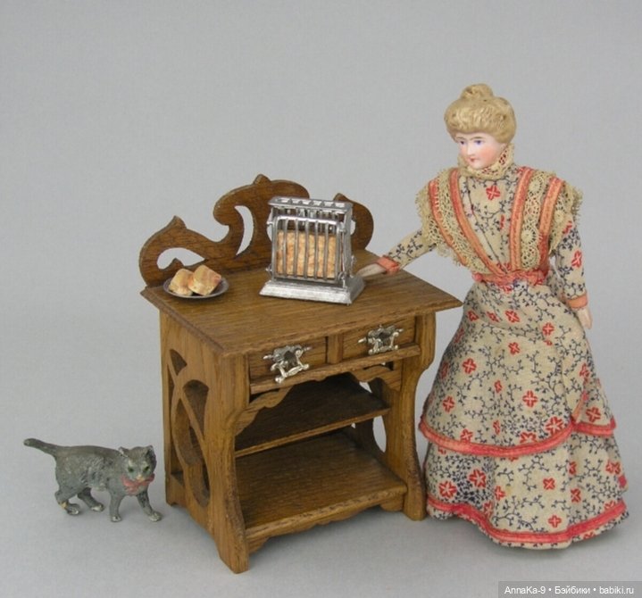 Антикварная миниатюра, куханная утварь