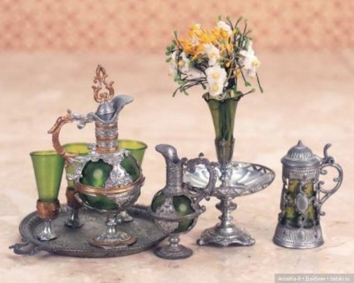 Антикварная миниатюра, куханная утварь