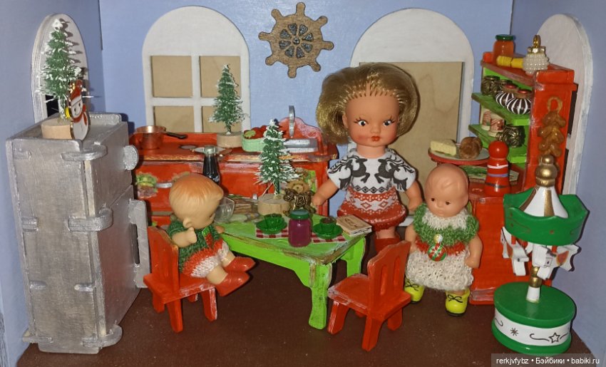 Новогодняя кухня — Румбоксы и кукольные интерьеры: фото (фото 7)
