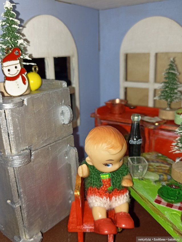 Новогодняя кухня — Румбоксы и кукольные интерьеры: фото (фото 6)