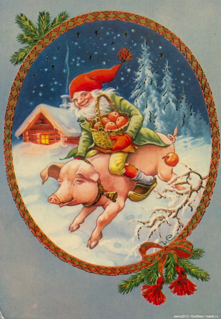 Из истории открыток с поросятами и свиньями (фото 7)