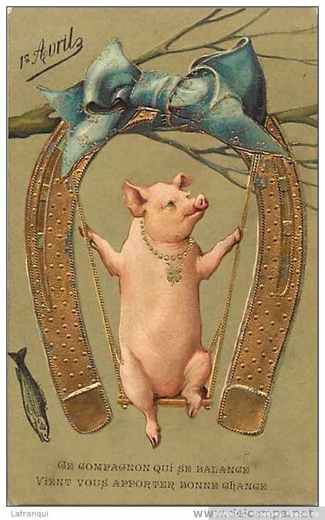 Из истории открыток с поросятами и свиньями (фото 6)