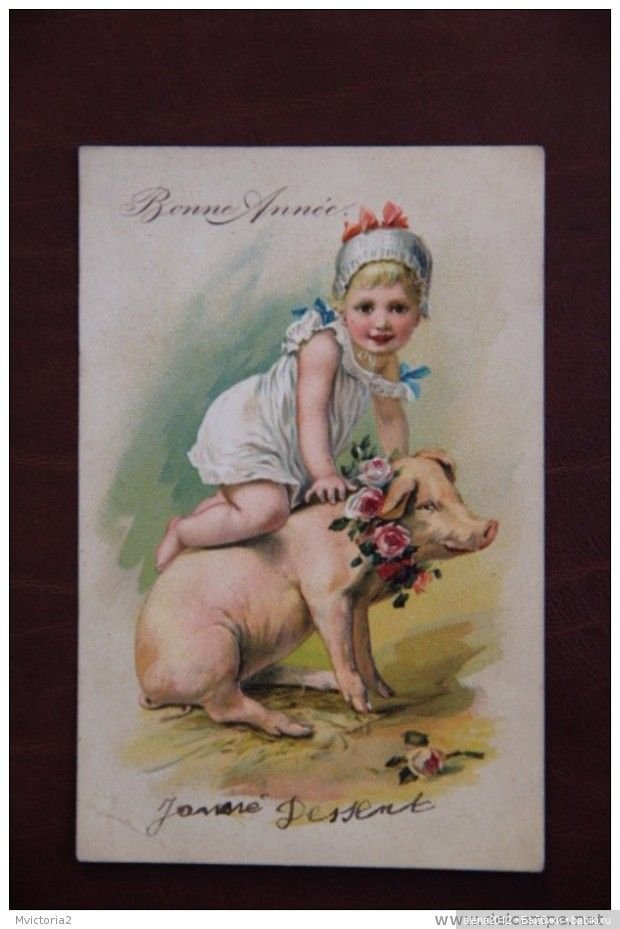 Из истории открыток с поросятами и свиньями (фото 9)