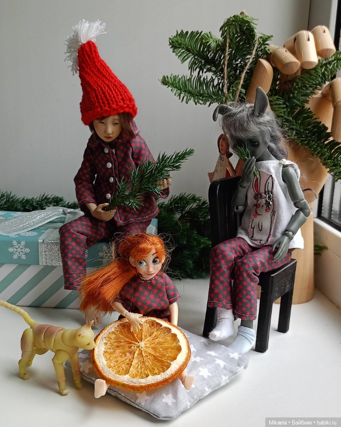 Новогоднее настроение — Домашние фото авторских кукол: личные коллекции