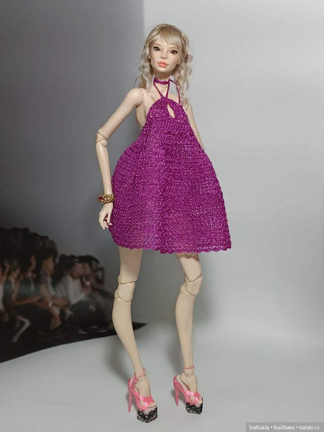 Сарафан цвета фуксии — Одежда и обувь для кукол BJD (БЖД): 1/3