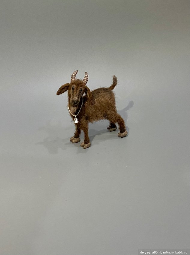 Козлик — Валяные игрушки из шерсти: сухое валяние (фото 7)