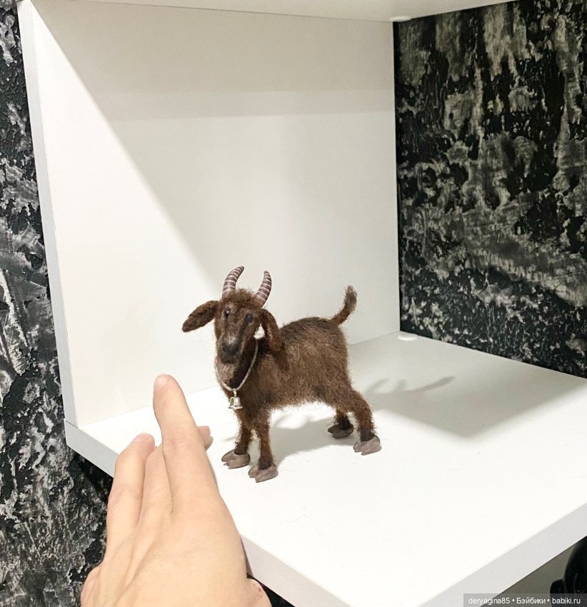 Козлик — Валяные игрушки из шерсти: сухое валяние (фото 4)