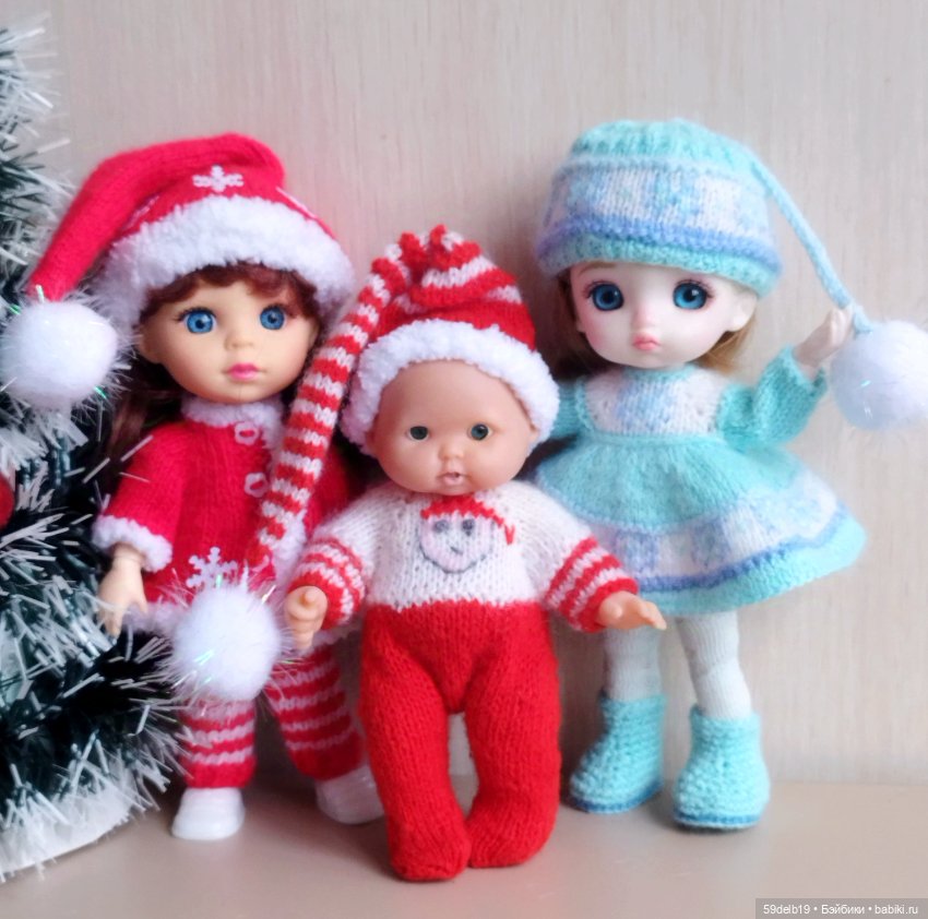 Новогодний наряд для пупсика 12 см из фикспрайса (фото 10)