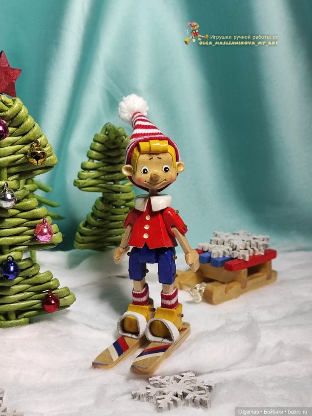 Новогодний Буратинка! 🎄❄ — Авторские игрушки из дерева: резьба
