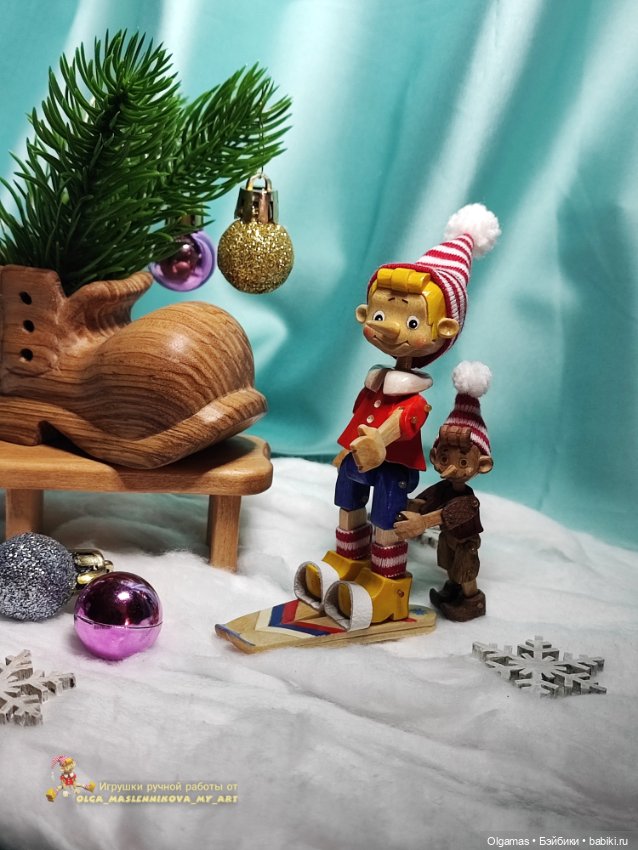 Новогодний Буратинка! 🎄❄ — Авторские игрушки из дерева: резьба (фото 10)