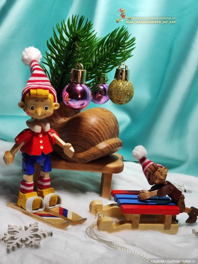 Новогодний Буратинка! 🎄❄ — Авторские игрушки из дерева: резьба