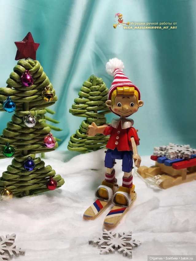Новогодний Буратинка! 🎄❄ — Авторские игрушки из дерева: резьба (фото 9)