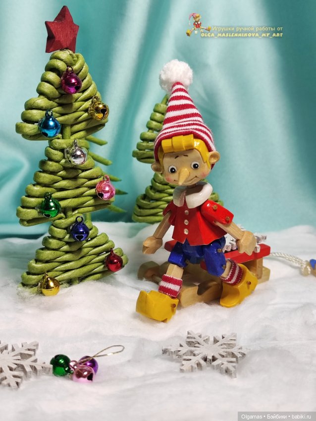 Новогодний Буратинка! 🎄❄ — Авторские игрушки из дерева: резьба (фото 5)