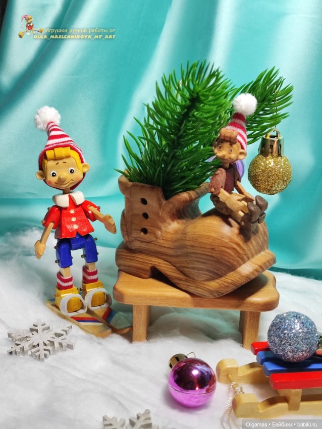 Новогодний Буратинка! 🎄❄ — Авторские игрушки из дерева: резьба
