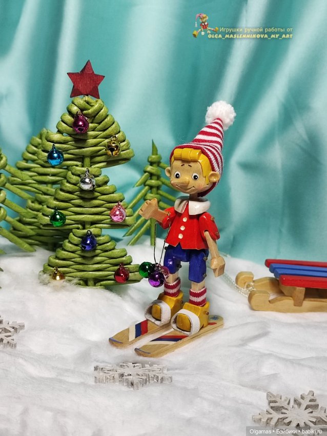Новогодний Буратинка! 🎄❄ — Авторские игрушки из дерева: резьба