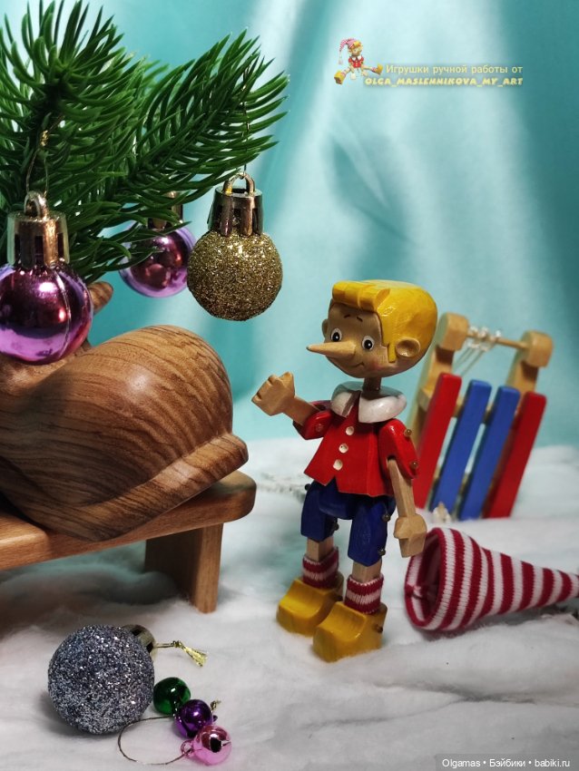 Новогодний Буратинка! 🎄❄ — Авторские игрушки из дерева: резьба (фото 8)