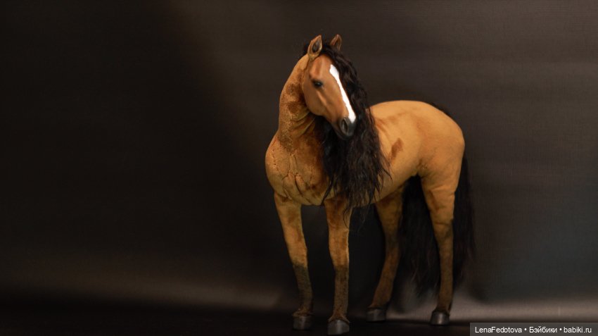 Коричневая лошадка 27 см в холке (фото 6)