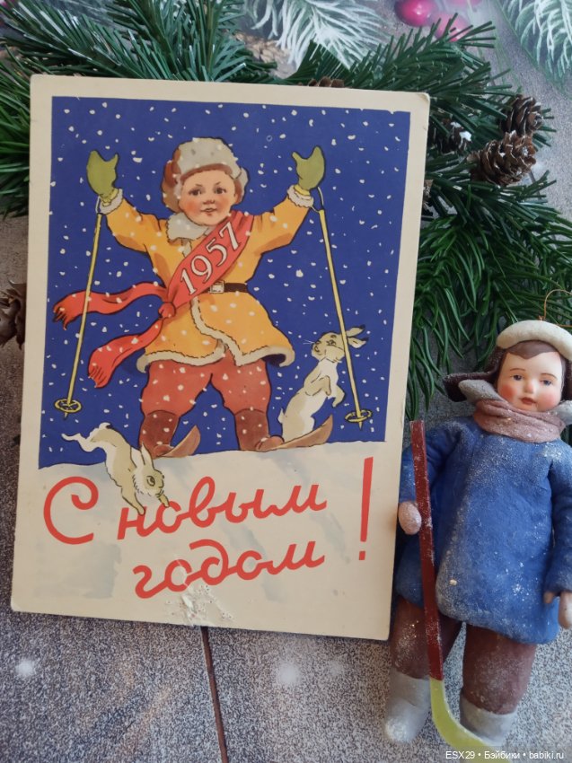 Советские новогодние открытки 1950-1960-х годов