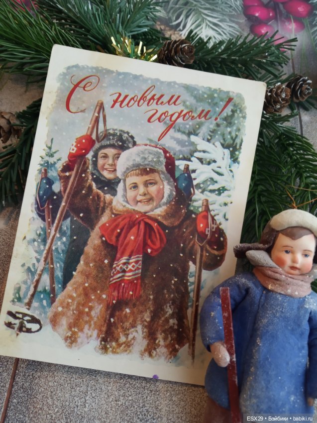 Советские новогодние открытки 1950-1960-х годов