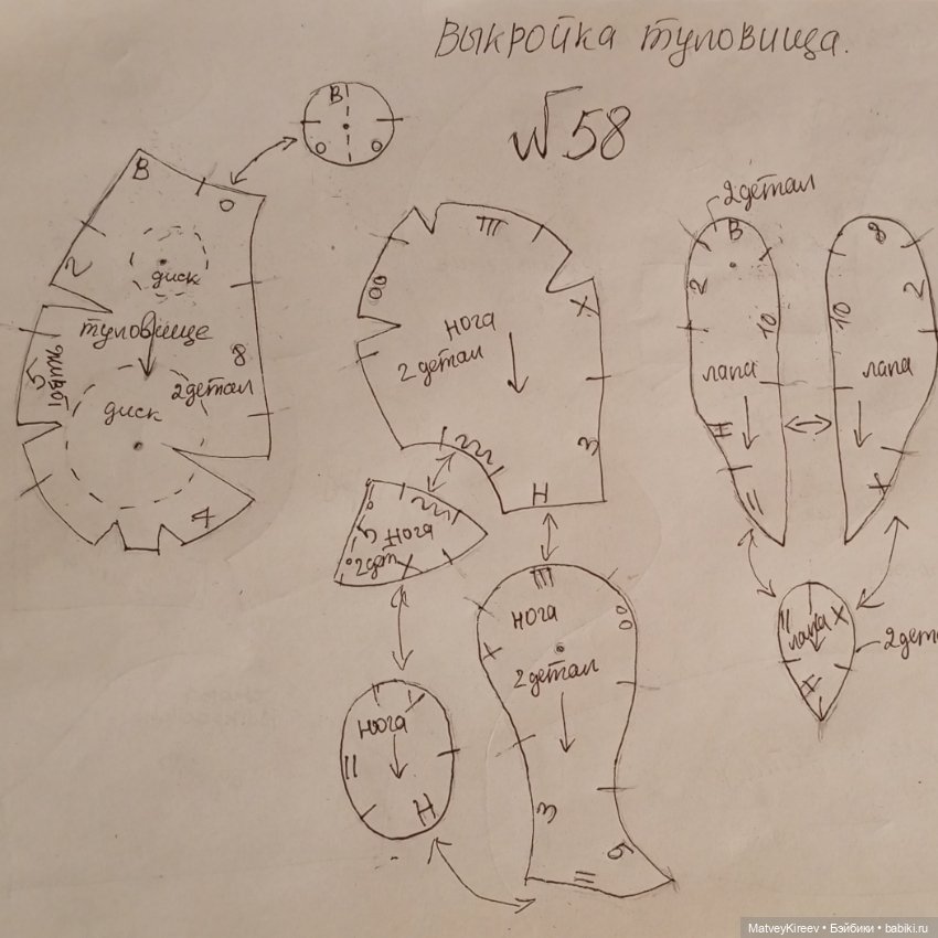 Снежок — Выкройка зайца и кролика: Тильда (фото 3)