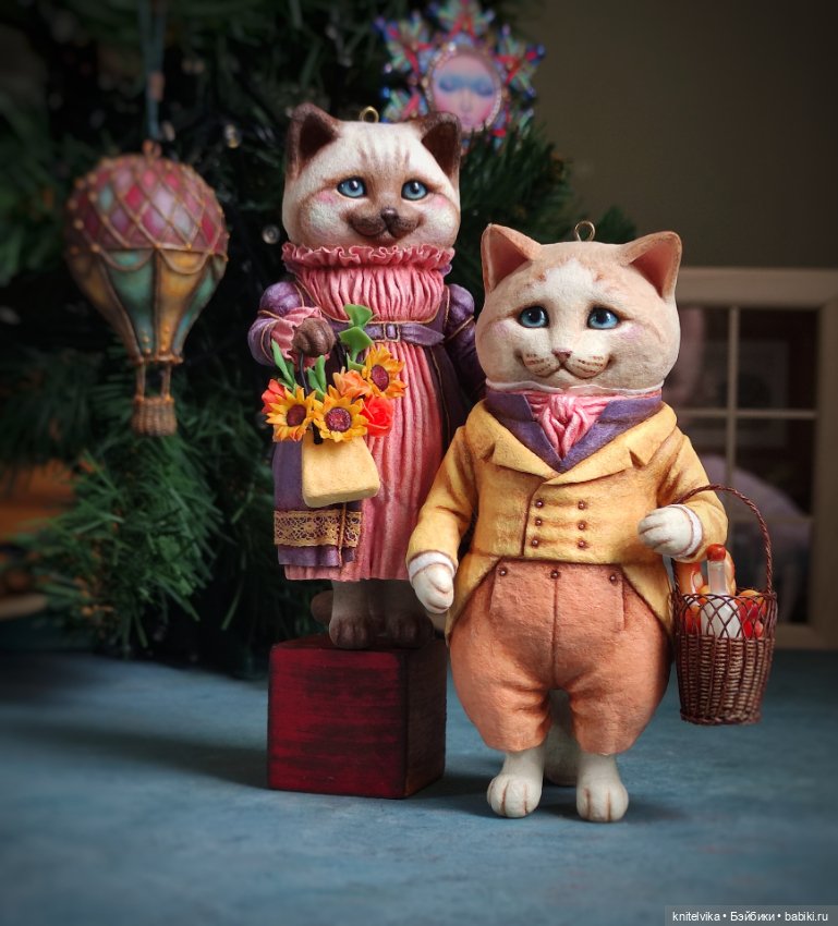 Романтические истории — Ватные игрушки на елку: ретро