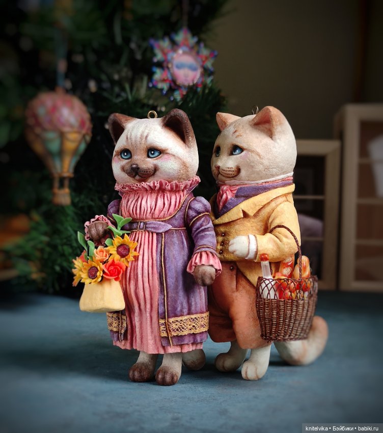 Романтические истории — Ватные игрушки на елку: ретро