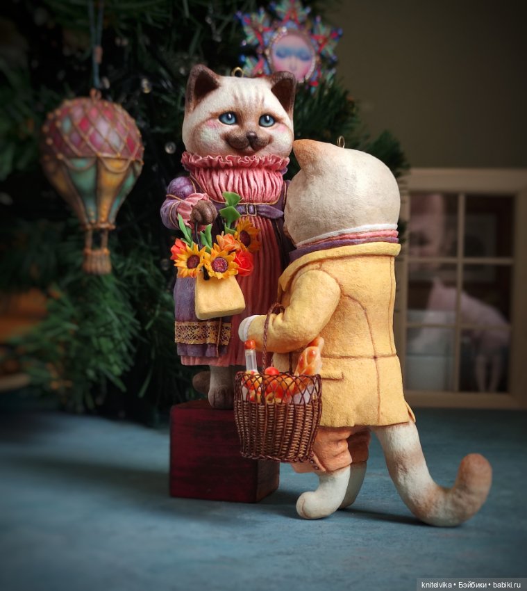 Романтические истории — Ватные игрушки на елку: ретро