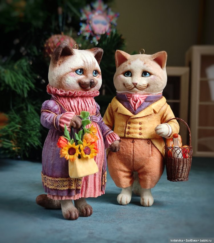 Романтические истории — Ватные игрушки на елку: ретро