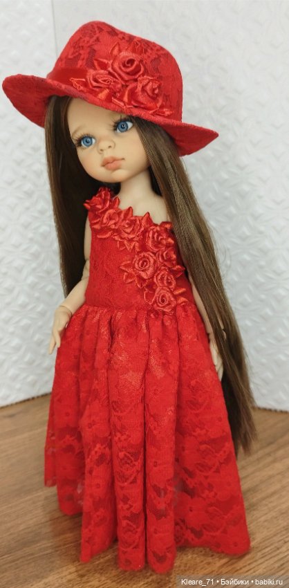 Платье "красная роза ' — Куклы Paola Reina (Паола Рейна): новинки (фото 5)